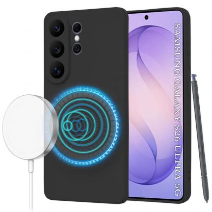 Силиконов (TPU) калъф с MagSafe за Samsung Galaxy S26 Ultra - Techsuit SoftFlex MagSafe Silicone Case (черен)