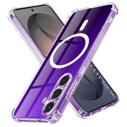 Удароустойчив силиконов (TPU) калъф с MagSafe за Samsung Galaxy S26 - Techsuit Shockproof Clear Silicone Case (прозрачен) 