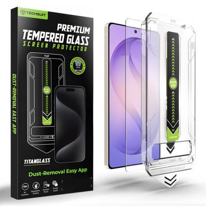 Стъклено защитно покритие за дисплея на Samsung Galaxy S26 Ultra - Techsuit TitanGlass CrystalHD Tempered Glass (прозрачен)