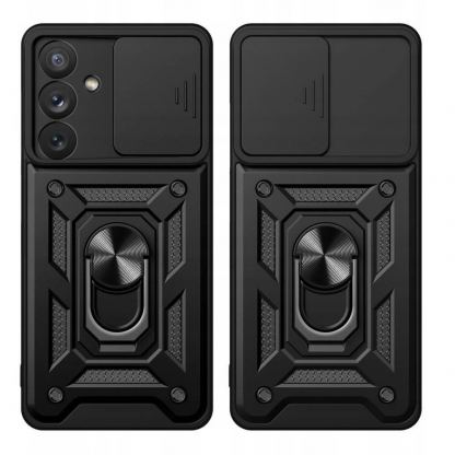 Хибриден удароустойчив кейс с пръстен против изпускане за Samsung Galaxy A54 5G - Tech-Protect CamShield Pro Hard Case (черен)