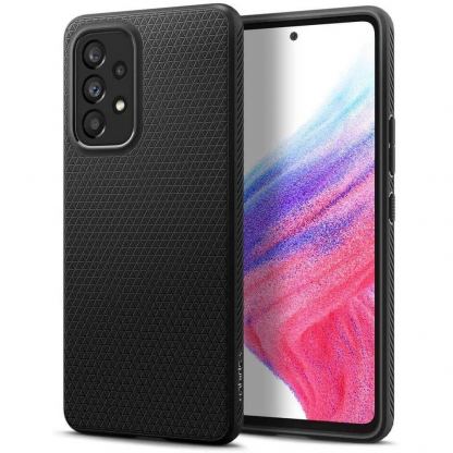 Силиконов (TPU) калъф с висока степен на защита за Samsung Galaxy A53 5G (черен-мат)  - Spigen Liquid Air Case