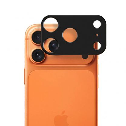 Предпазнo стъклено защитно покритие за камерата на iPhone 17 Pro Max - Techsuit Full Camera Glass (черен)