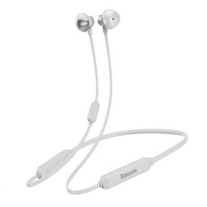Baseus Encok S11A Necklace In-Ear Bluetooth Earphones - безжични спортни блутут слушалки за мобилни устройства (бял)