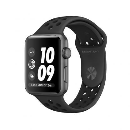 Apple Watch Nike+ Series 3, 42mm Space Gray Aluminum Case with Anthracite/Black Nike Sport Band, GPS - умен часовник от Apple 