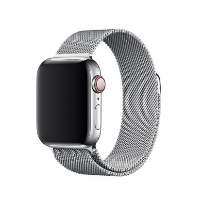 Apple Milanese Loop Stainless Steel - оригинална стоманена каишка за Apple Watch 42мм, 44мм (сребрист)