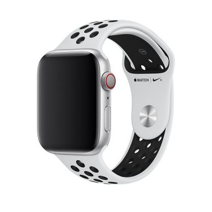 Apple Watch Nike+ Sport Band - оригинална силиконова каишка за Apple Watch 38мм, 40мм (бял-черен) 