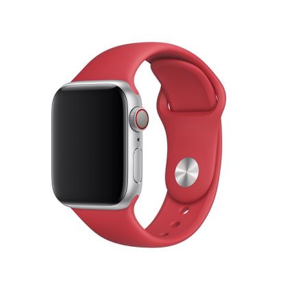 Apple Sport Band S/M & M/L - оригинална силиконова каишка за Apple Watch 38мм, 40мм (червен) (retail)