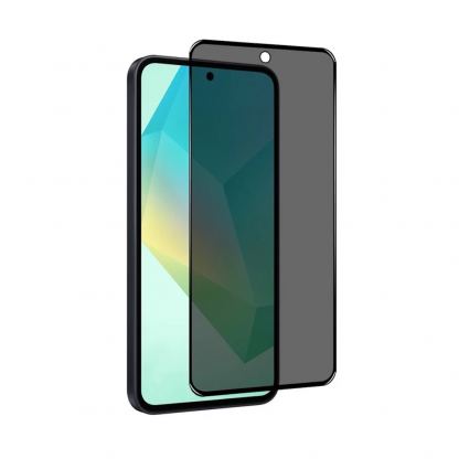 Калено стъклено защитно покритие с определен ъгъл на виждане на Samsung Galaxy A56 5G - TG Magic Privacy Full Cover Tempered Glass (черен-прозрачен)
