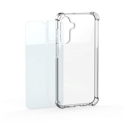 Комплект оригинален TPU кейс и стъклено защитно покритие за дисплея на Samsung Galaxy S26 - Samsung Mobeen TPU Clear Cover Case And Tempered Glass GP-FPS942AE (прозрачен)