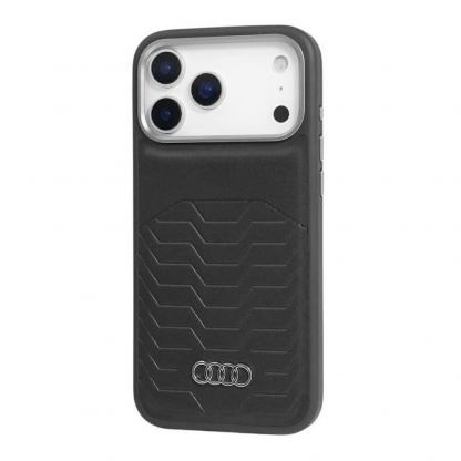 Дизайнерски кожен кейс с MagSafe за iPhone 17 Pro - Audi GT Synthetic Leather MagSafe Case (черен)