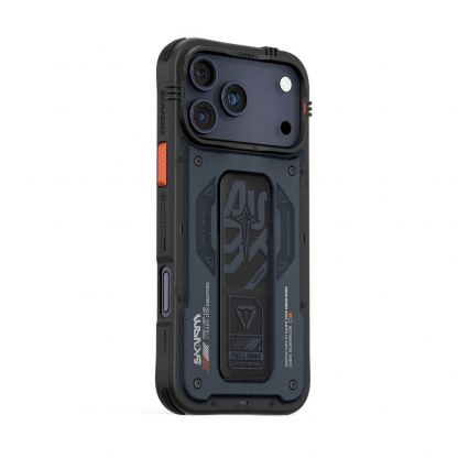 Хибриден удароустойчив кейс с MagSafe за iPhone 17 Pro - Skinarma Aegis Magnetic Hybrid Case (черен)