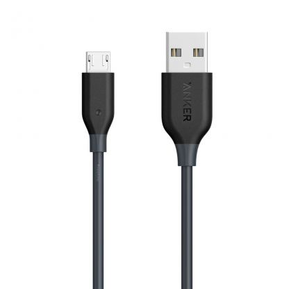Anker Powerline Micro USB Cable 0.9m - качествен кабел за зареждане на устройства с microUSB (0.9 м) (черен)