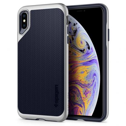 Spigen Neo Hybrid Case - хибриден кейс с висока степен на защита за iPhone XS Max (сребрист) 
