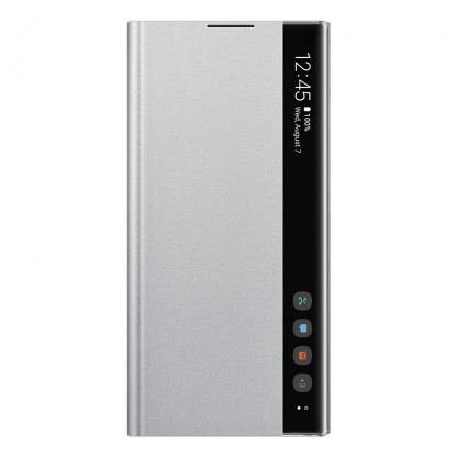 Samsung Clear View Cover EF-ZN975CS - оригинален кейс, през който виждате информация от дисплея за Samsung Note 10 Plus (сребрист)