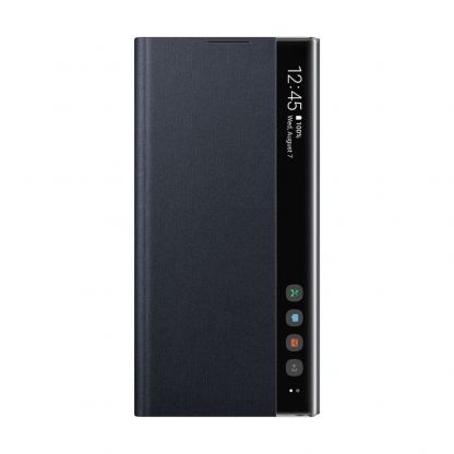 Samsung Clear View Cover EF-ZN975CB - оригинален кейс, през който виждате информация от дисплея за Samsung Note 10 Plus (черен)