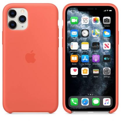 Apple Silicone Case - оригинален силиконов кейс за iPhone 11 Pro (оранжев)