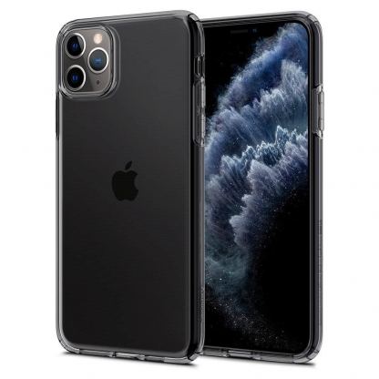 Spigen Liquid Crystal Case - тънък силиконов (TPU) калъф за iPhone 11 Pro Max (сив) 