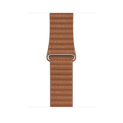 Apple Saddle Brown Leather Loop Medium - оригинална кожена каишка за Apple Watch 42мм, 44мм (кафяв)