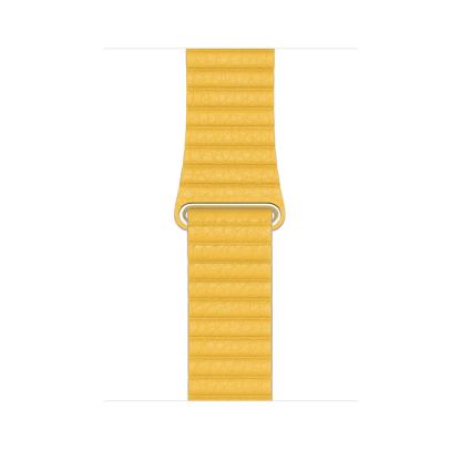 Apple Meyer Lemon Leather Loop Large - оригинална кожена каишка за Apple Watch 42мм, 44мм (жълт)