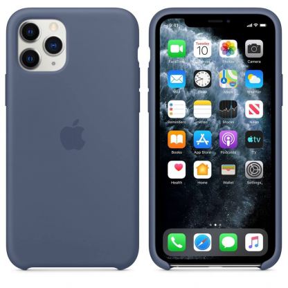 Apple Silicone Case - оригинален силиконов кейс за iPhone 11 Pro (син)