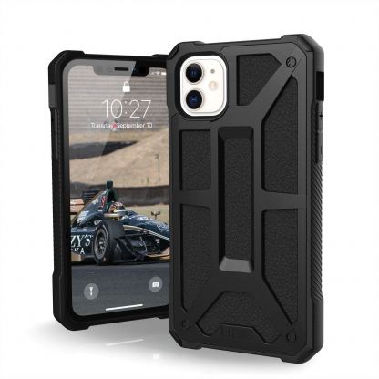 Urban Armor Gear Monarch Case - удароустойчив хибриден кейс за iPhone 11 (черен)