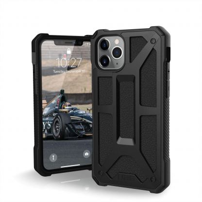Urban Armor Gear Monarch Case - удароустойчив хибриден кейс за iPhone 11 Pro (черен)