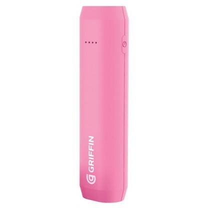 Griffin Reserve Power Bank 2500 mAh - външна батерия с USB изход за мобилни устройства (розов)