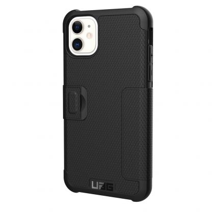 Urban Armor Gear Metropolis - удароустойчив хибриден кейс тип портфейл за iPhone 11 (черен)