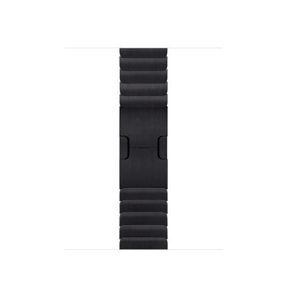 Apple Link Bracelet Band - оригинална стоманена каишка за Apple Watch 38мм, 40мм (черен) 