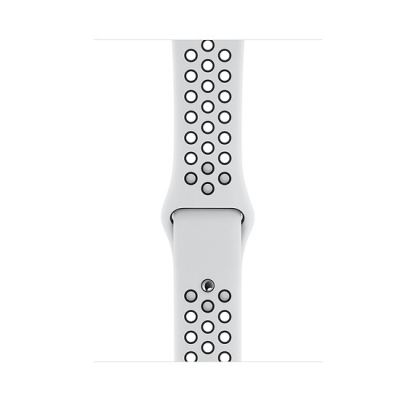Apple Watch Nike Sport Band - оригинална силиконова каишка за Apple Watch 42мм, 44мм (бял-черен)