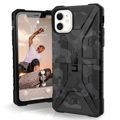 Urban Armor Gear Pathfinder Camo - удароустойчив хибриден кейс за iPhone 11 (сив камуфлаж)