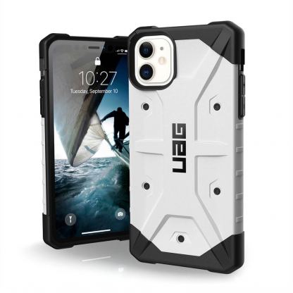 Urban Armor Gear Pathfinder - удароустойчив хибриден кейс за iPhone 11 (бял)