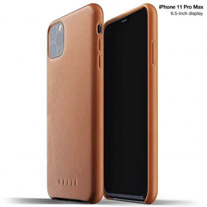 Mujjo Full Leather Case - кожен (естествена кожа) кейс за iPhone 11 Pro Max (кафяв)