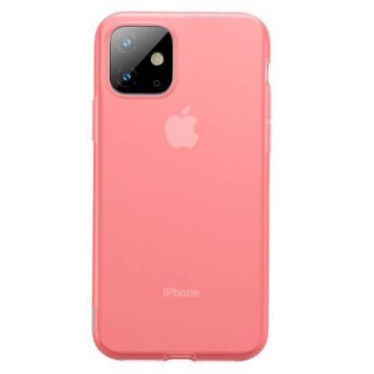 Baseus Jelly Liquid Silica Gel Case - силиконов (TPU) калъф за iPhone 11 (червен)