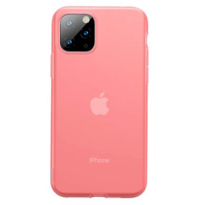 Baseus Jelly Liquid Silica Gel Case - силиконов (TPU) калъф за iPhone 11 Pro (червен)