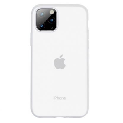 Baseus Jelly Liquid Silica Gel Case - силиконов (TPU) калъф за iPhone 11 Pro (бял)