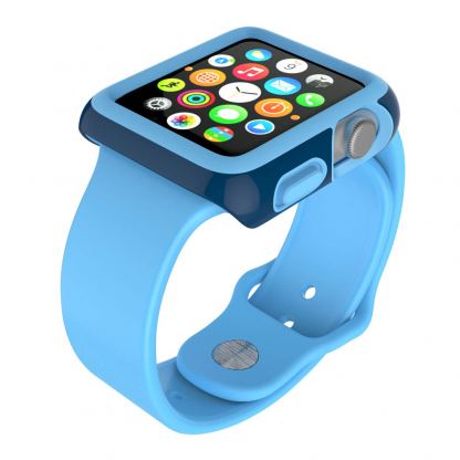 Speck CandyShell Fit Case - удароустойчив хибриден кейс за Apple Watch 42 mm (син)