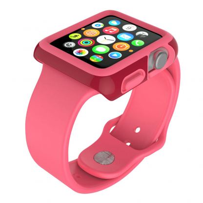 Speck CandyShell Fit Case - удароустойчив хибриден кейс за Apple Watch 42 mm (лилав)