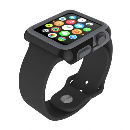 Speck CandyShell Fit Case - удароустойчив хибриден кейс за Apple Watch 42 mm (черен)