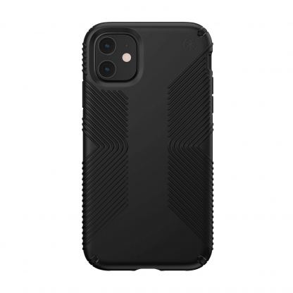 Speck Presidio Grip Case - удароустойчив хибриден кейс за iPhone 11 (черен)