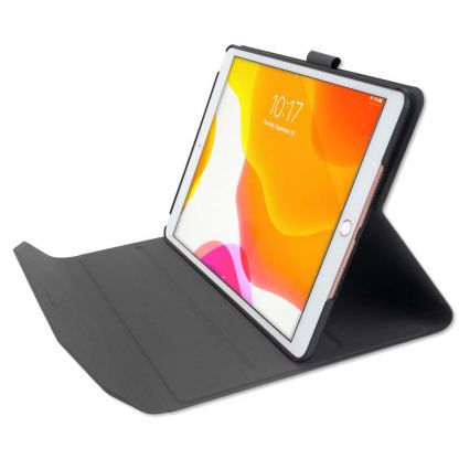 4smarts Flip Case DailyBiz - кожен калъф с магнитно захващане за iPad 7 (2019) (черен)