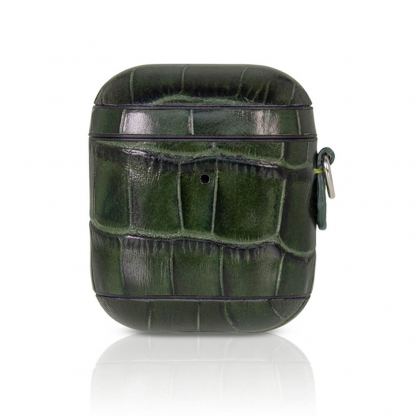 Torrii Airpods Bamboo Leather Case - кожен кейс (естествена кожа) за Apple Airpods (зелен)
