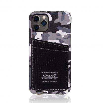 Torrii Koala-P Case - кожен кейс с джоб за карти за iPhone 11 Pro (черен)