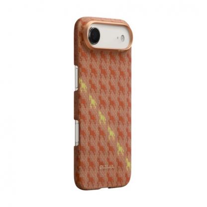 Кевларен кейс с MagSafe за iPhone 17 Air - Pitaka Happiness Rides Amber Edge Ultra Slim Aramid Fiber Case