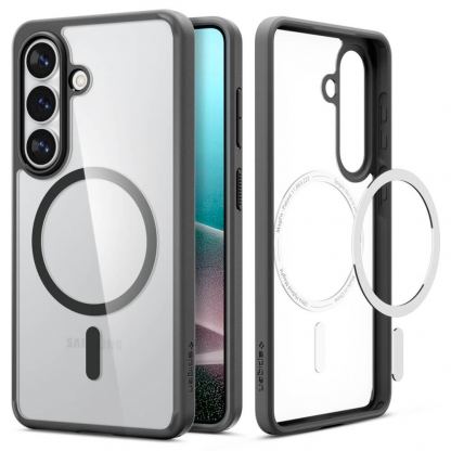 Хибриден кейс с висока степен на защита с MagSafe за Samsung Galaxy S26 - Spigen Ultra Hybrid MagSafe Case (черен-прозрачен)