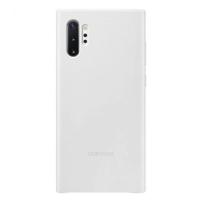 Samsung Leather Cover EF-VN975LWEGWW - оригинален кожен калъф (естествена кожа) за Samsung Note 10 Plus (бял)