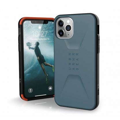 Urban Armor Gear Civilian - удароустойчив хибриден кейс за iPhone 11 Pro Max (син)