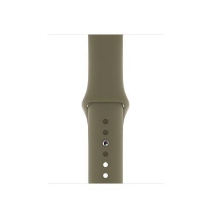 Apple Khaki Sport Band S/M & M/L - оригинална силиконова каишка за Apple Watch 38мм, 40мм (кафяв)
