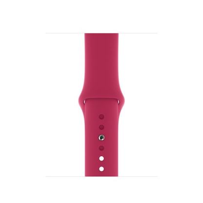 Apple Pomegranate Sport Band S/M & M/L - оригинална силиконова каишка за Apple Watch 42мм, 44мм (тъмнорозов)