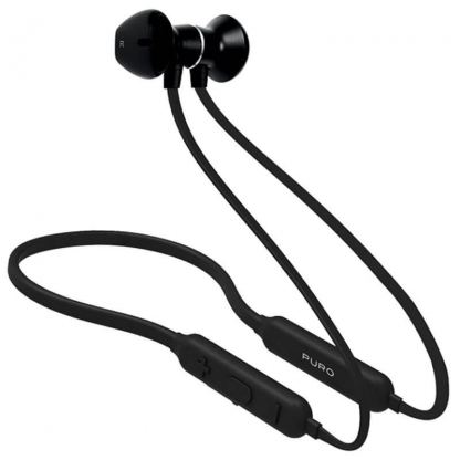 Puro Neckband Magnet Pod Wireless In-Ear Earphones - безжични блутут слушалки за мобилни устройства (черен)